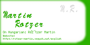 martin rotzer business card